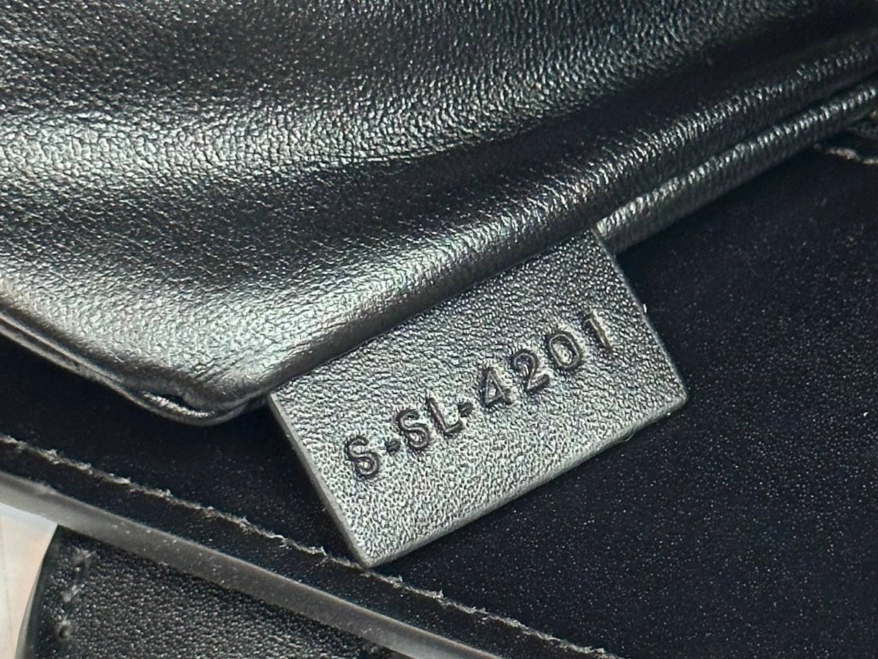Celine Conti Bag in Supple Calfskin Black - Image 8