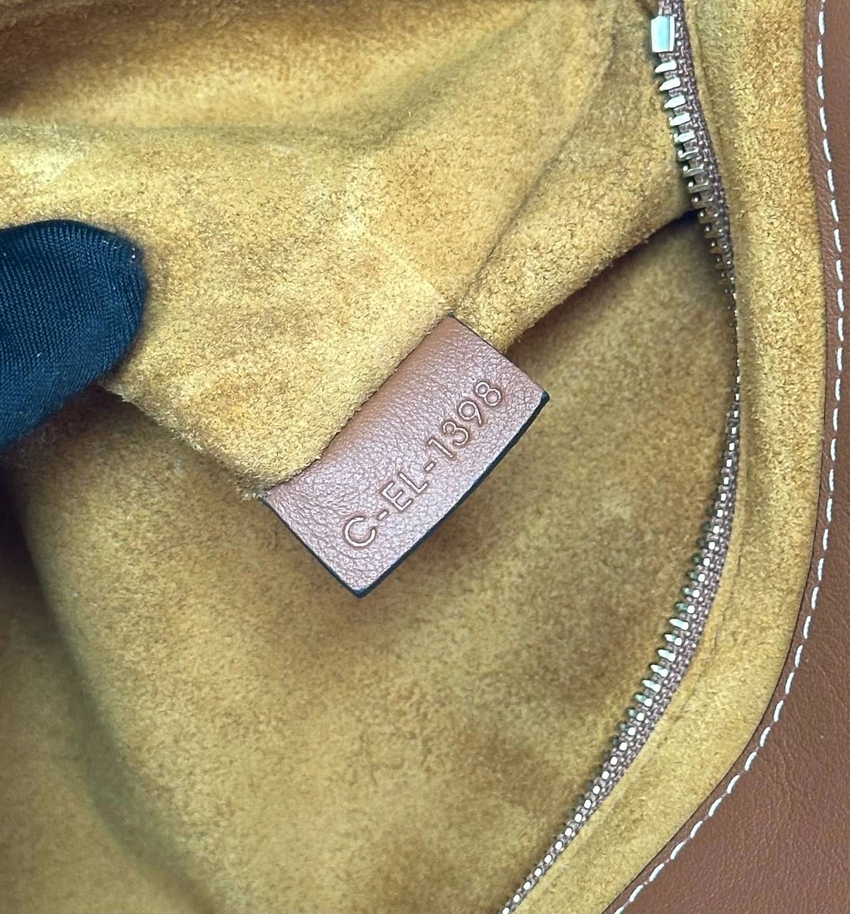 Celine medium appoline bag in Supple Calfskin Tan - Image 8