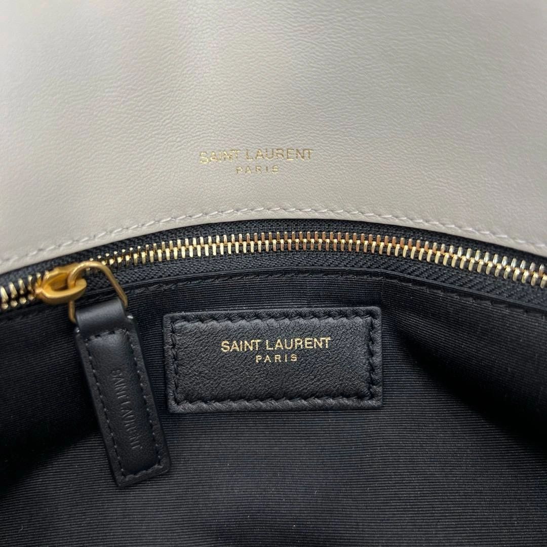 Saint Laurent CALYPSO IN PLUNGED LAMBSKIN white - Image 7