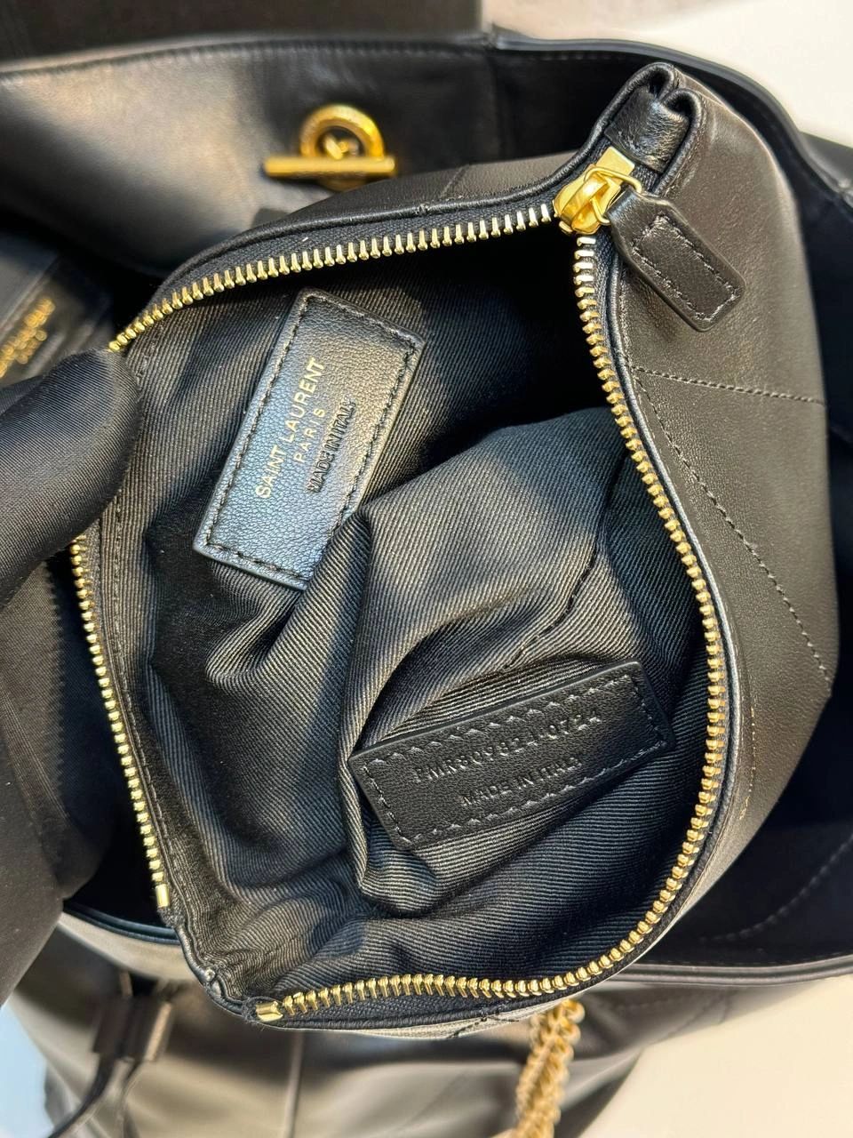 Saint Laurent JAMIE 4.3 LARGE POCHON IN LAMBSKIN black - Image 6