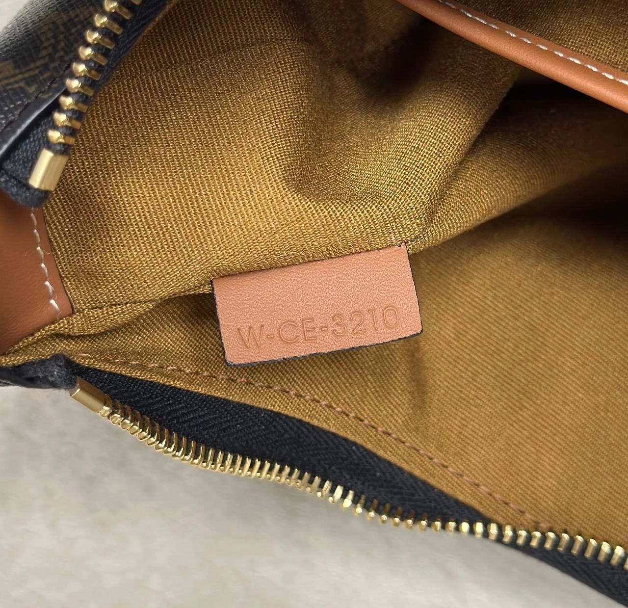 Celine MEDIUM AVA TRIOMPHE BAG IN TRIOMPHE CANVAS AND CALFSKIN TAN - Image 6