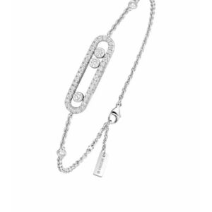 Messika Move Classique Ciselé Diamond Bracelet in White Gold (Ref. 14586-