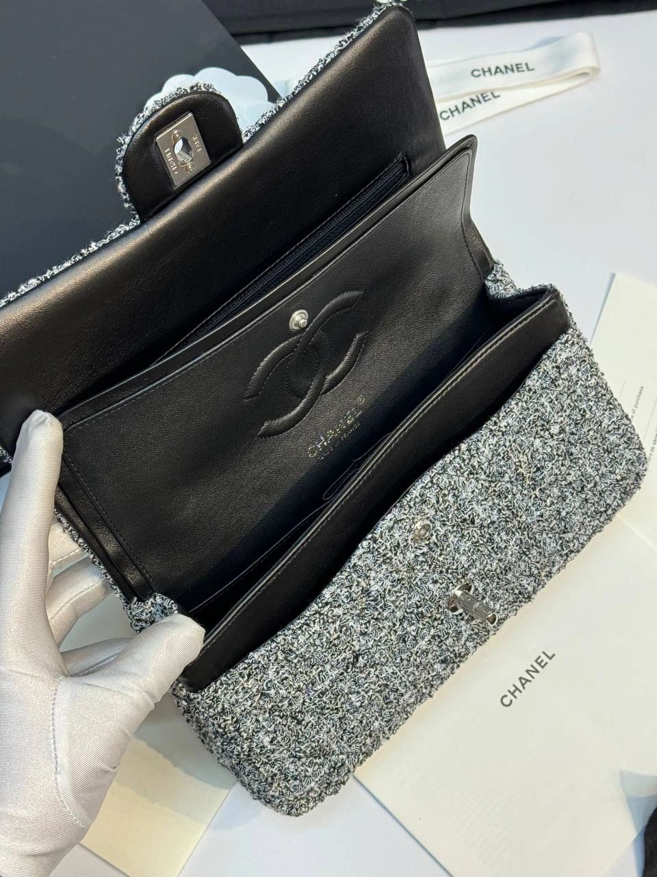 Chanel CLASSIC 11.12 HANDBAG Brand New - Image 5