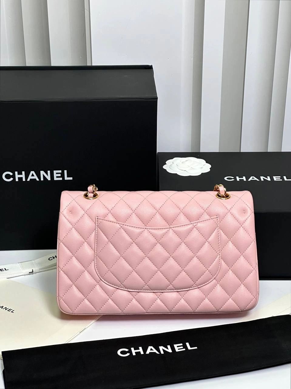 Chanel Classic 11.12 gold Tone Metal Pink - Image 2