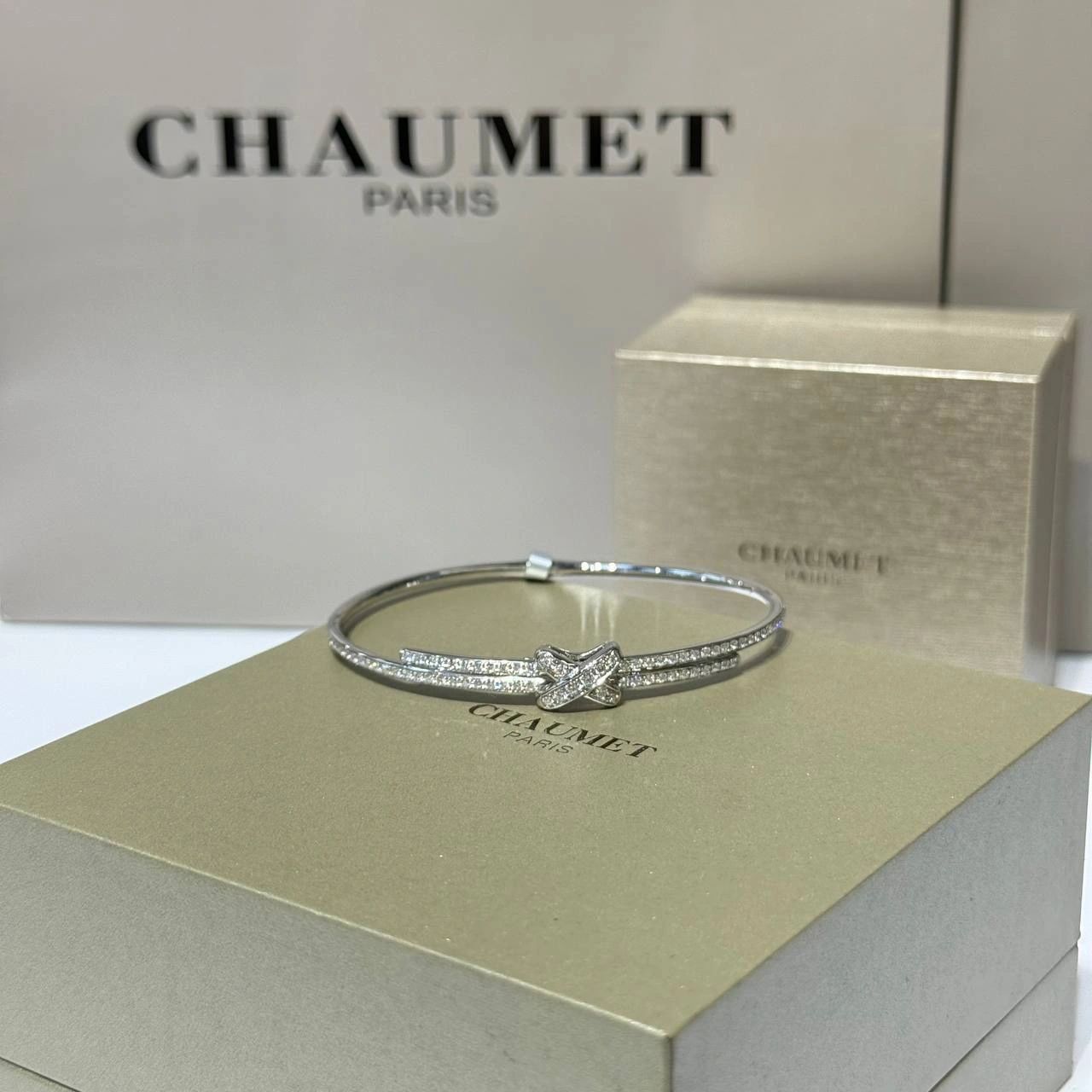 Chaumet Jeux de Liens bracelet White gold, diamonds - Image 4